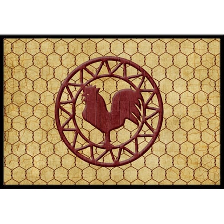 Jensendistributionservices Rooster Chicken Coop Indoor Or Outdoor Mat 24 x 36 In. MI2555022